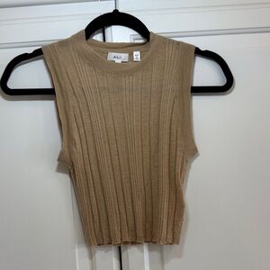 A.L.C. Tan Ribbed Tank Top